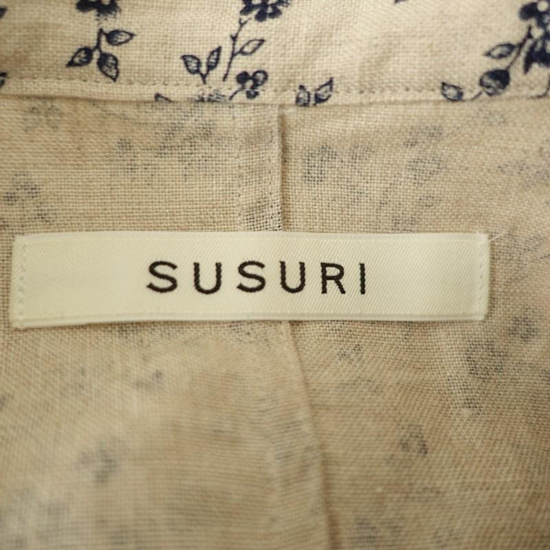 SUSURI ススリ 花柄 ビュグラーシャツ beige サンプル SUSURI ススリ 花柄 ビュグラーシャツ beige サンプル