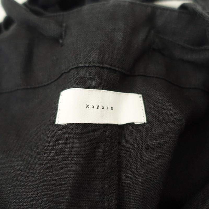 かぐれ 【定価1.8万】かぐれ kagure *リネンサロペット*F黒ブラック