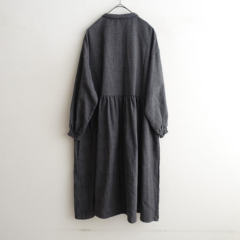 キャトルセゾン quatre saisons *チェック微起毛シャツワンピース