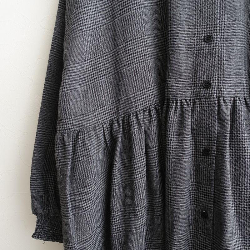 キャトルセゾン quatre saisons *チェック微起毛シャツワンピース