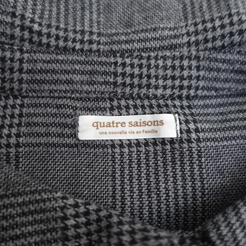 キャトルセゾン quatre saisons *チェック微起毛シャツワンピース