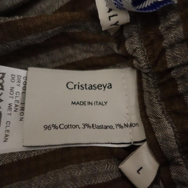 【2025/SS/定価12.7万】クリスタセヤ cristaseya *モロッカンパジャマパンツ*Lイージーワイドストライプ(33-2512-183)【50A62】の画像