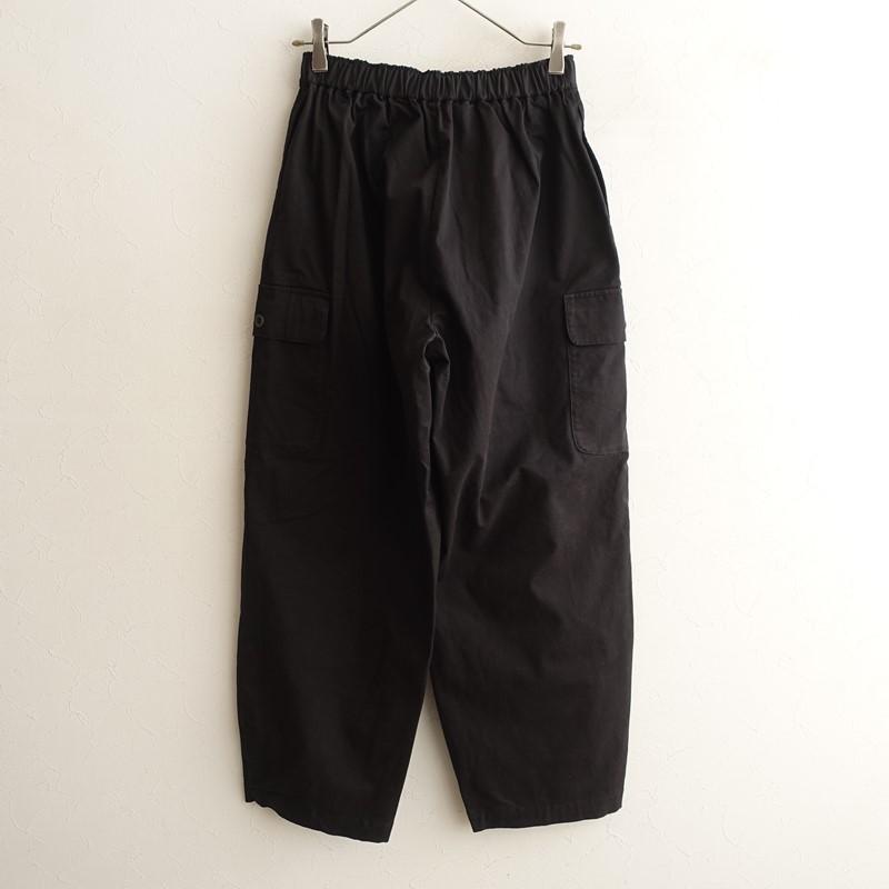 TANDEY 休日と詩 *コットンストレッチツイルイージーカーゴパンツ*黒
