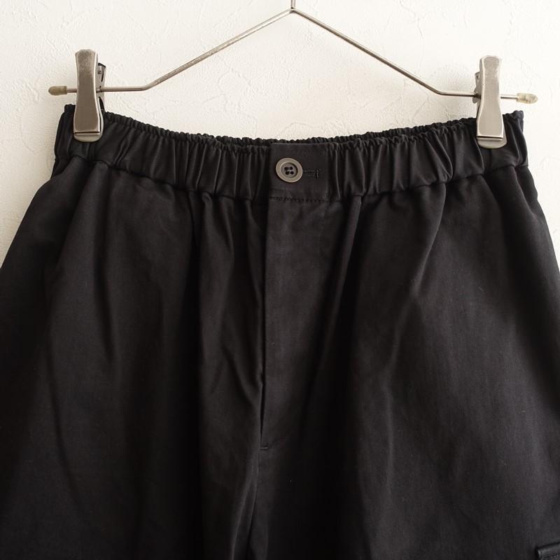 TANDEY 休日と詩 *コットンストレッチツイルイージーカーゴパンツ*黒