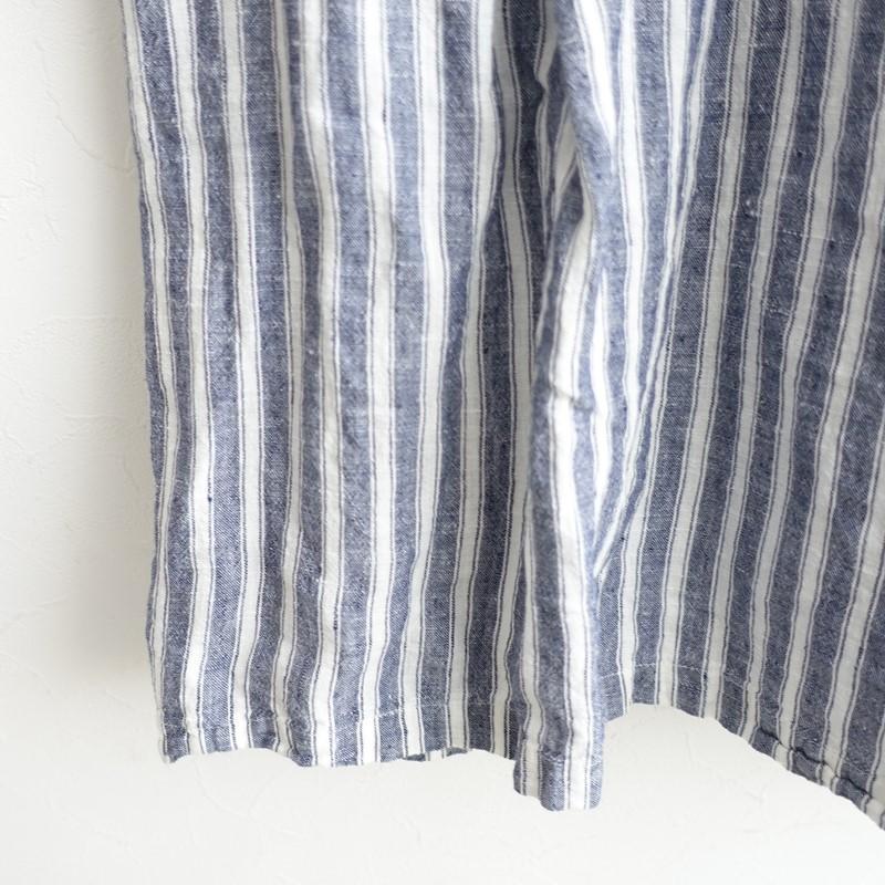 オールドマンズテーラー R&D.M.Co- *リネンストライプギャザーシャツ