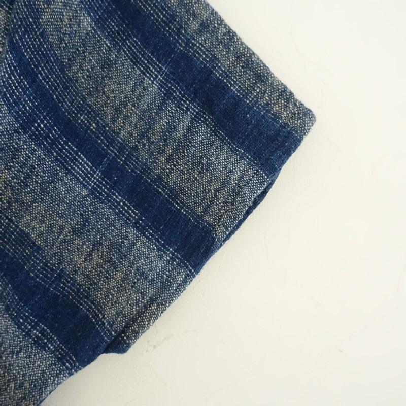 うさと usaato *藍染めVネックプルオーバーワンピース*ネイビー