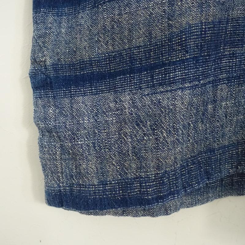 うさと usaato *藍染めVネックプルオーバーワンピース*ネイビー