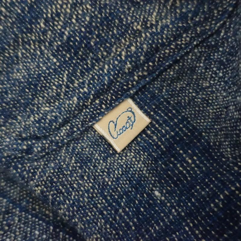 うさと usaato *藍染めVネックプルオーバーワンピース*ネイビー