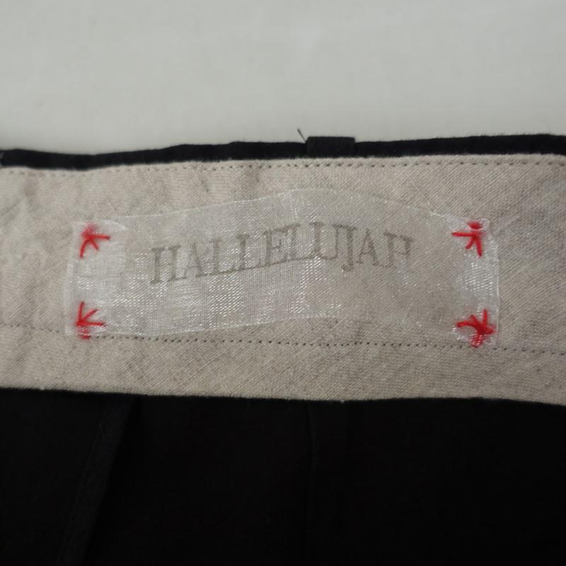 ハレルヤ HALLELUJAH *コットンヘンプバルーンパンツ*38黒ブラック