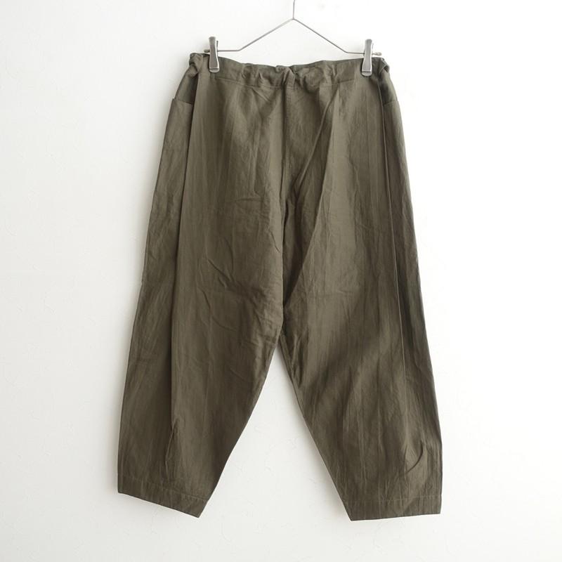 えみおわす *ボンタンパンツ*グリーン系ダークカーキ無地ワイド