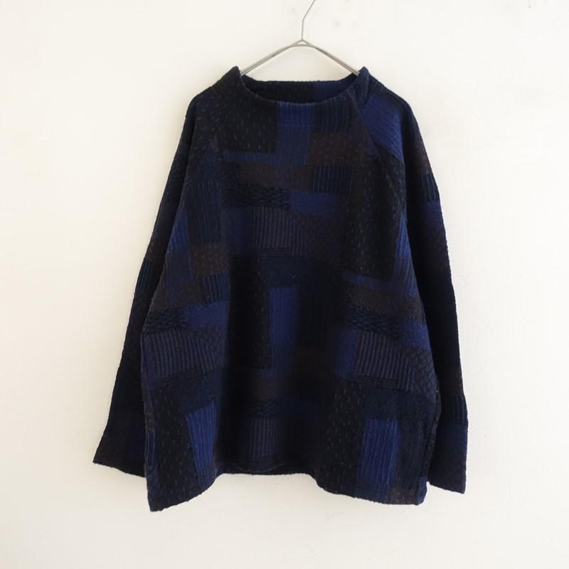 美品/2024/定価3.8万】群言堂 石見銀山 *ウールぼろの美ジャガードプル