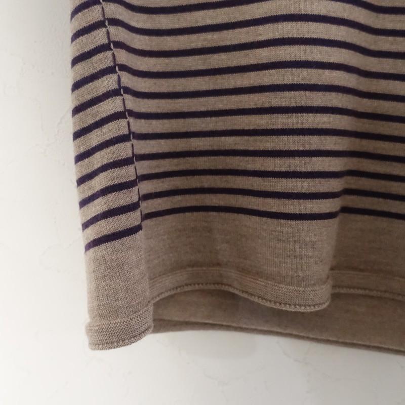 YURI PARK（ユリパーク） YURI+PARK *ウールニットボーダーVネックプル