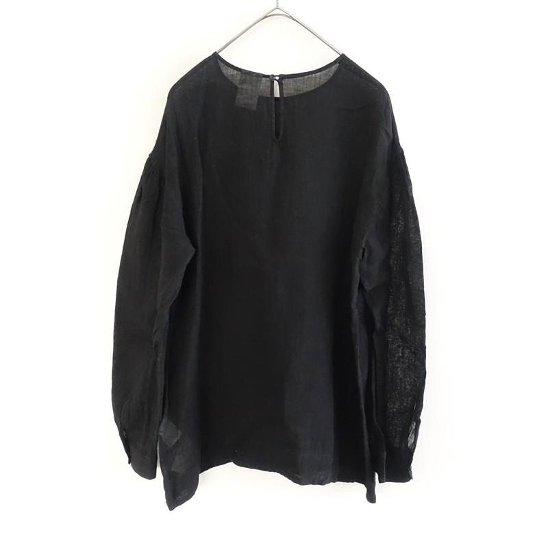 Veritecoeur（ヴェリテクール） *リネンノーカラープルオーバーシャツ