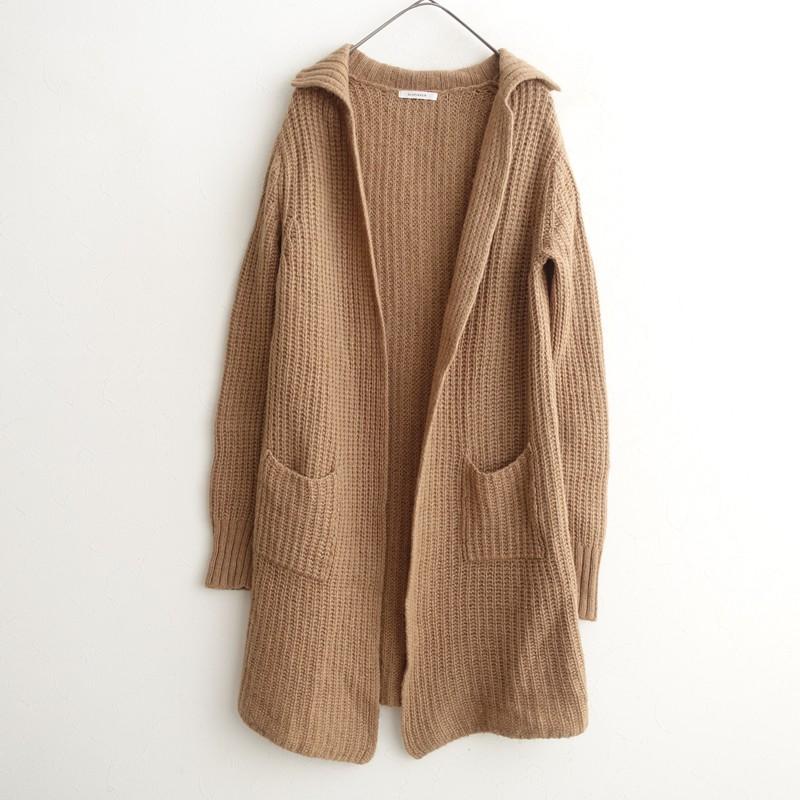 ANSPINNEN スピネン　キャメル100カーディガン38 定価4.5万】スピネン ANSPINNEN *ベビーソフトキャメルロング