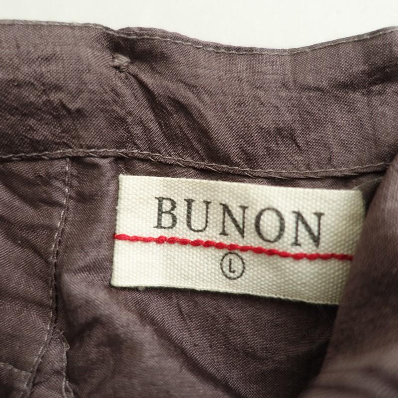 ブノン BUNON *シルクピンタックキャミソールワンピース*Lダークブラウン無地スリーブレス(33-2512-652)【82A62】の画像