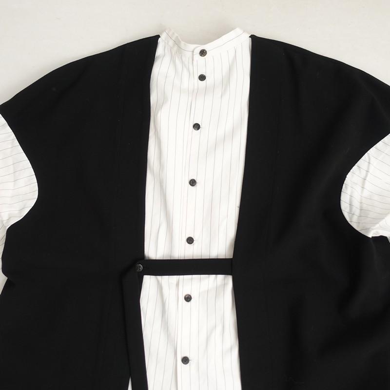 ENFOLD（エンフォルド） *ダブルクロスコンビプルオーバーシャツ*38