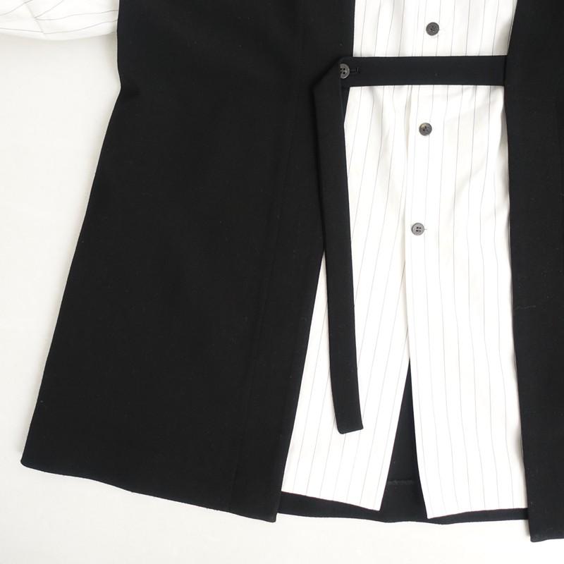 ENFOLD（エンフォルド） *ダブルクロスコンビプルオーバーシャツ*38