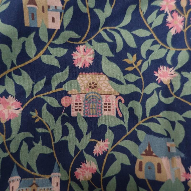 美品】大垰文子 *スモッキング刺繍リバティワンピース*Bavaria