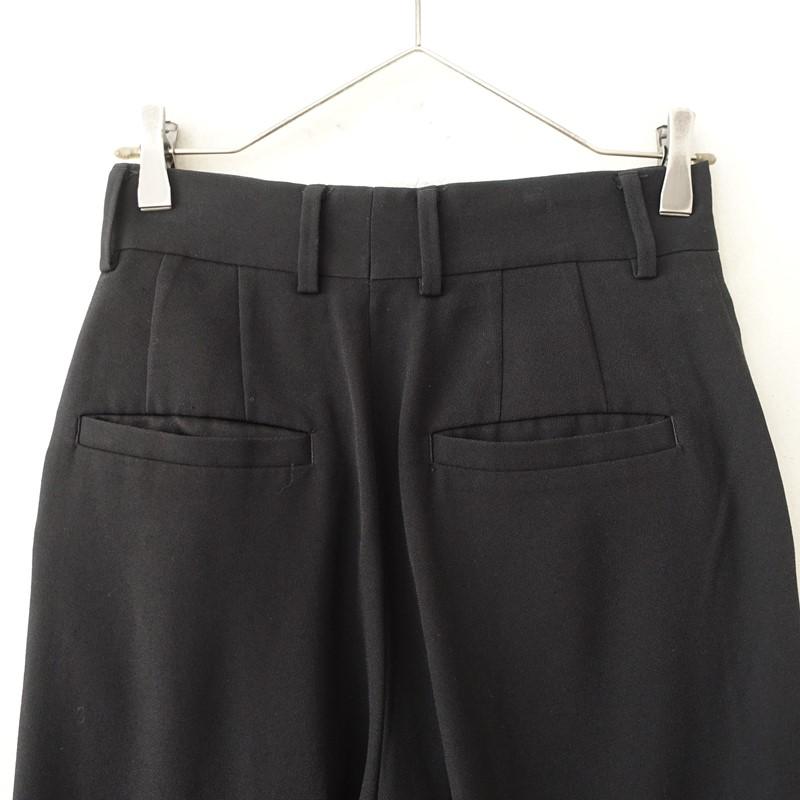 定価1.9万】ロク 6 *ジョーゼットタックパンツ*34黒ブラック無地ロング