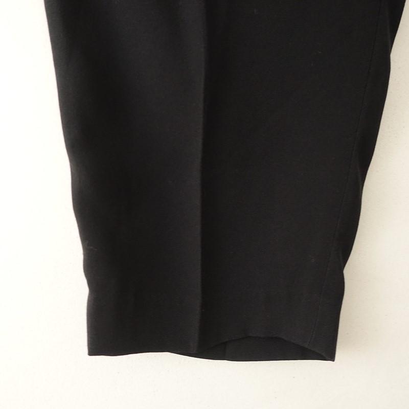 定価1.9万】ロク 6 *ジョーゼットタックパンツ*34黒ブラック無地ロング