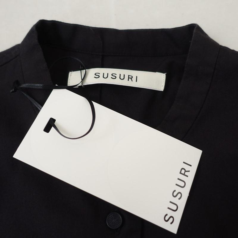 susuri 【定価3.5万】ススリ *カルマールブラウス*1ダークネイビー長袖 