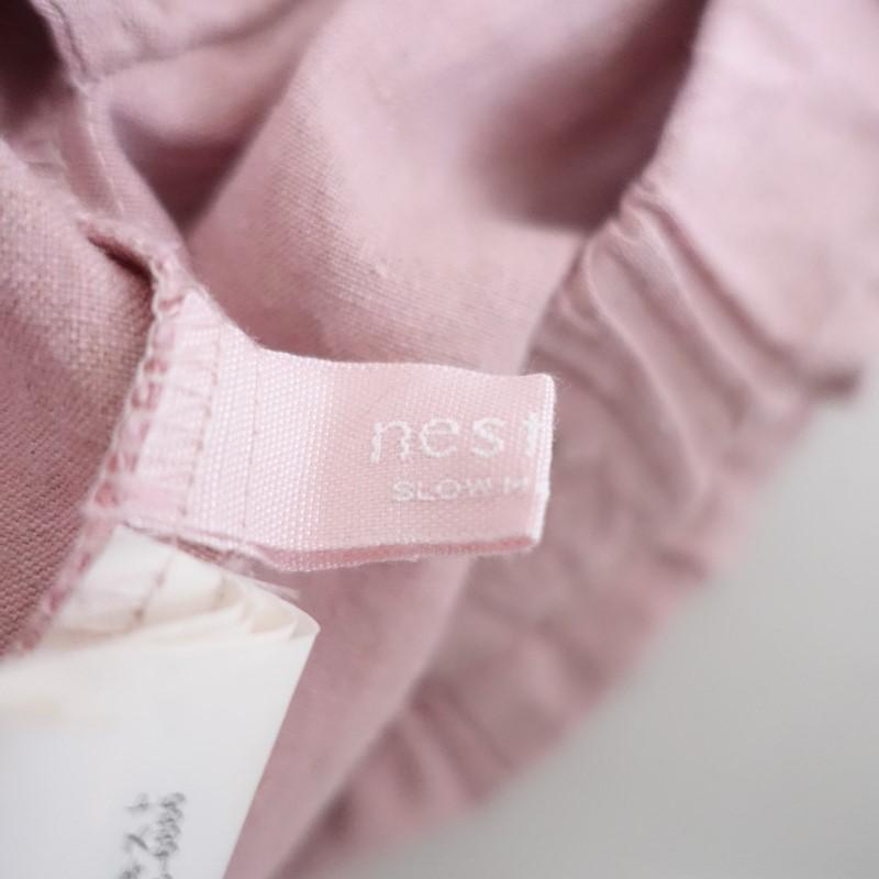 nest Robe（ネストローブ） *ブラックリネンイージーパンツ*Fピンク麻