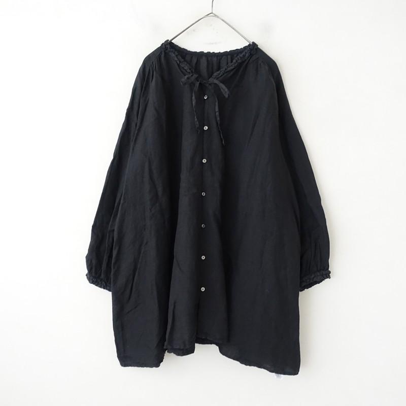 ネストローブ キャミソール チュニック ブラック nest Robe（ネストローブ） 【定価3.0万】ネストローブ *リネンラミー