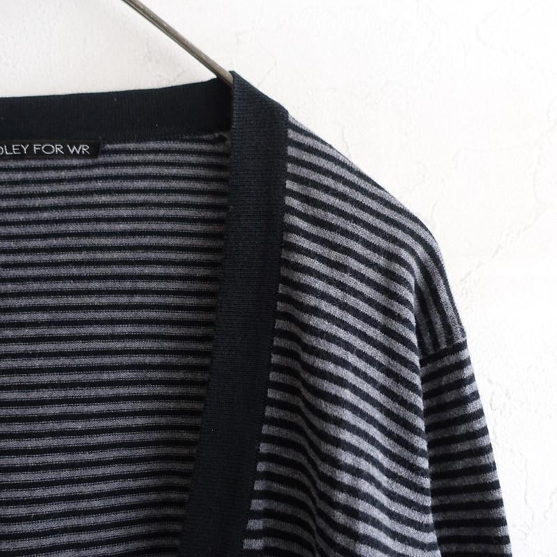 JOHN SMEDLEY ジョンスメドレー ボーダーカーディガン M ウール JOHN