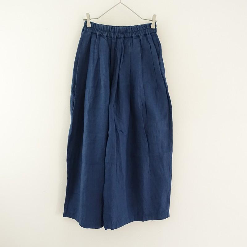 フォグリネンワーク　エマ　パンツ　ブルー　アドリアティック　ブルー フォグリネンワーク fog linen work *リネンイージーワイドパンツ