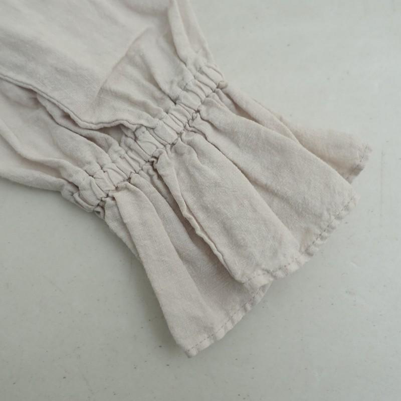 nest Robe（ネストローブ） *リネン近江晒ラッフル袖2wayブラウス*F 