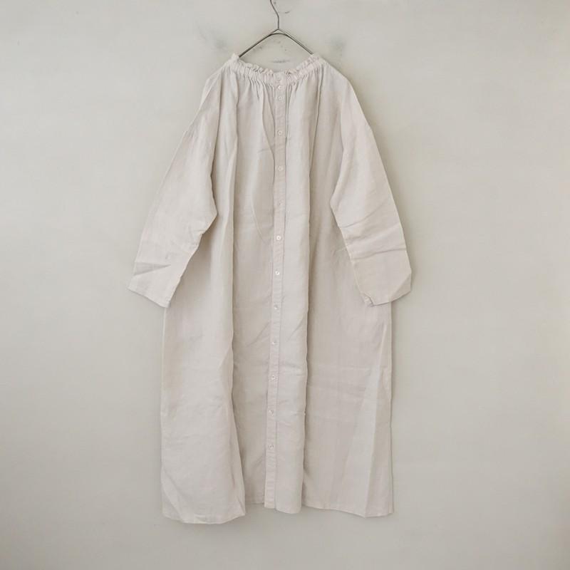 nest Robe（ネストローブ） *リネンシャーリングワンピース*F麻