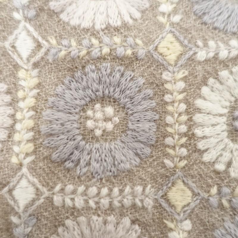 ANTIPAST（アンティパスト） *フラワー刺繍切替ニットカーディガン 