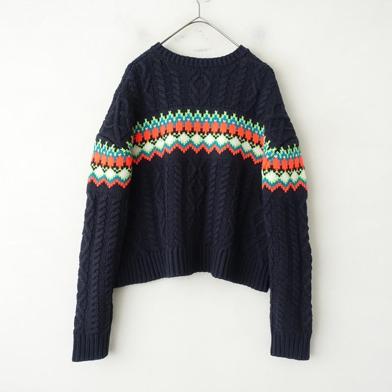 anuans☆ノルディック柄カーディガン ニコアンド Niko and *ネオンノルディックZIPカーディガン*F
