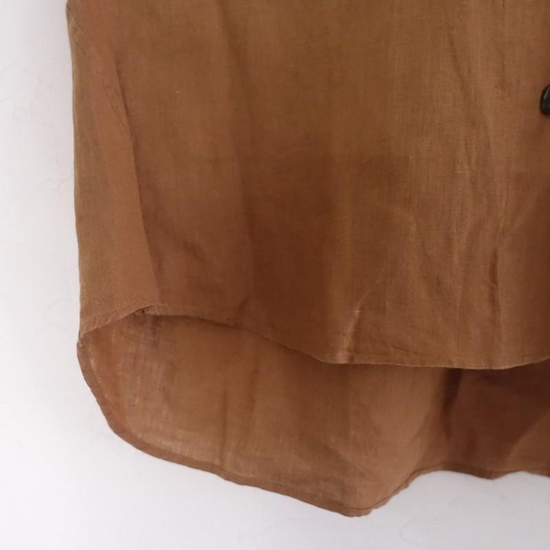 良品 MARGARET HOWELL マーガレットハウエル COTTON LINEN MHL シャツ ブラウス サイズ1 ブラウン レディース 古着 中古 USED MARGARET HOWELL - 良品 MARGARET HOWELL マーガレットハウエル COTTON