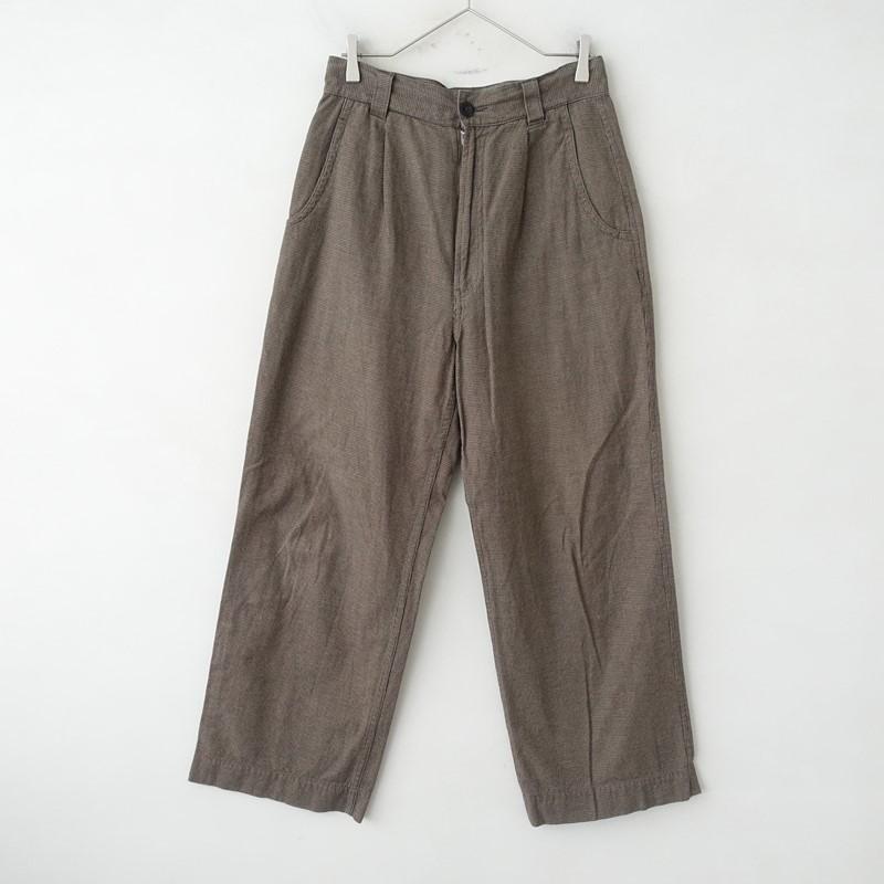 【美品】マーガレットハウエル コットンリネン ワークパンツ ワイドフィット XL MHL.（エムエイチエル） マーガレットハウエル MHL. MARGARET HOWELL
