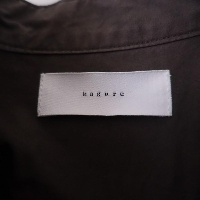 かぐれ kagure *コットンスタンドカラーシャツワンピース*Fグレー