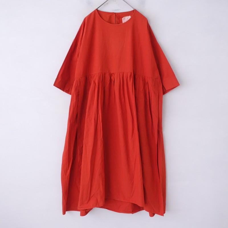 H+ HANNOH WESSEL 半袖コットンワンピース アッシュプリュスアノーヴェセル H+ HANNOH WESSEL *コットンギャザー7