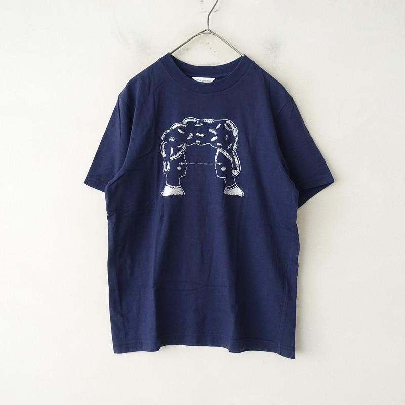 美品　minä perhonen 半袖Tシャツ mina perhonen（ミナペルホネン） *ishindenshin つづく展プリント