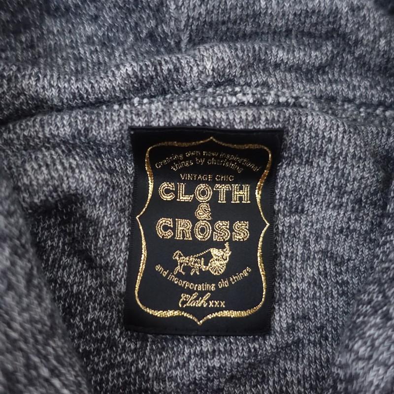 CLOTH&CROSS クロス＆クロス *コットン裏毛ジップアップフーデッド 