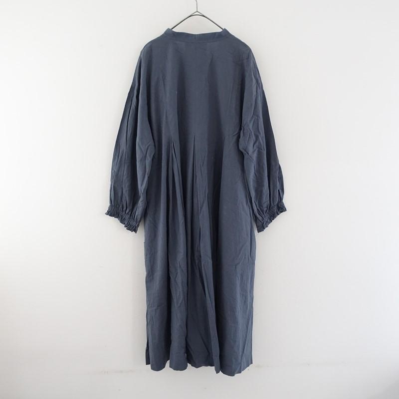 Basco nest　濃紺ワンピース バスコ BASCO nest *コットンシャツワンピース*3ネイビーグレー長袖