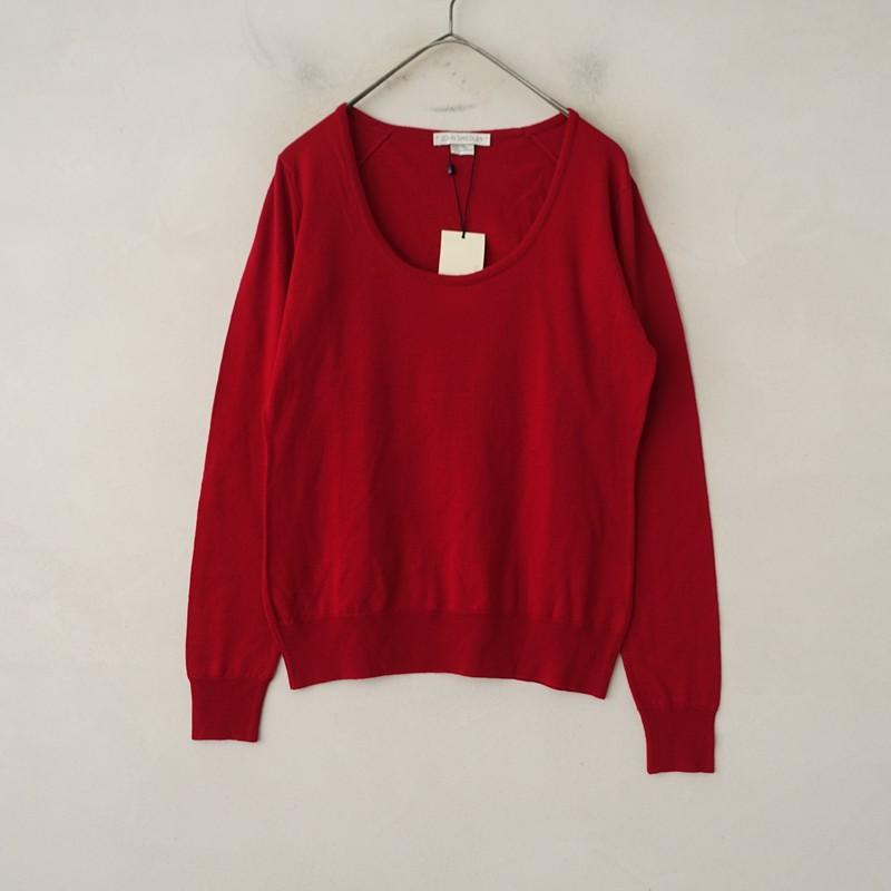 JOHN SMEDLEY（ジョンスメドレー） *ウールニットプルオーバー*Mレッド