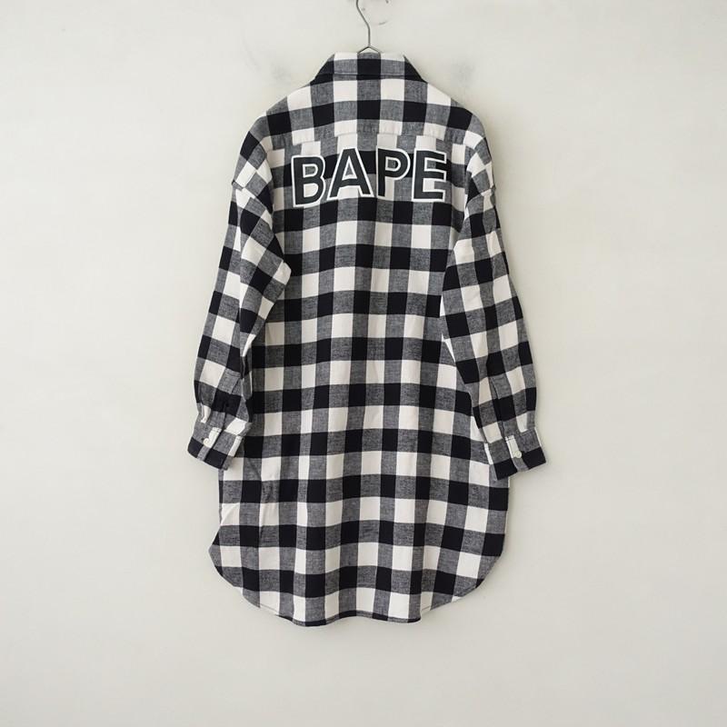 アベイシングエイプ A BATHING APE *コットンワッフルブロックチェック