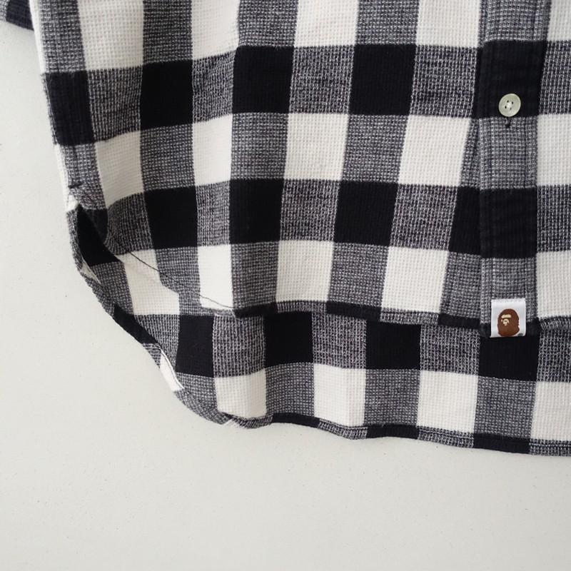 アベイシングエイプ A BATHING APE *コットンワッフルブロックチェック