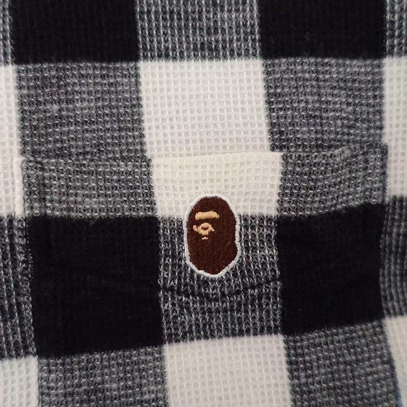 アベイシングエイプ A BATHING APE *コットンワッフルブロックチェック