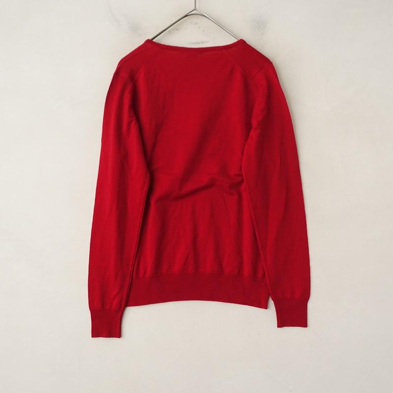 JOHN SMEDLEY（ジョンスメドレー） *ウールニットプルオーバー*Mレッド