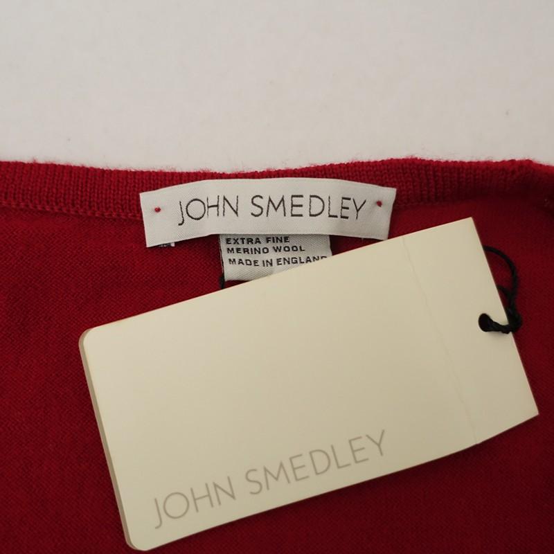 JOHN SMEDLEY（ジョンスメドレー） *ウールニットプルオーバー*Mレッド
