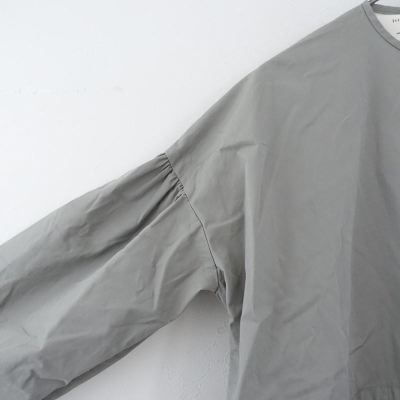 【定価4.7万】エバゴス ebagos *高密度サテン前開きワンピース*Lグレー長袖ロングスリーブ(33-2603-150)【80D62】の画像
