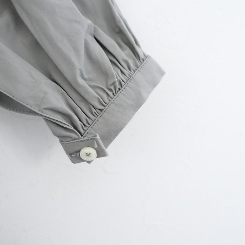 【定価4.7万】エバゴス ebagos *高密度サテン前開きワンピース*Lグレー長袖ロングスリーブ(33-2603-150)【80D62】の画像