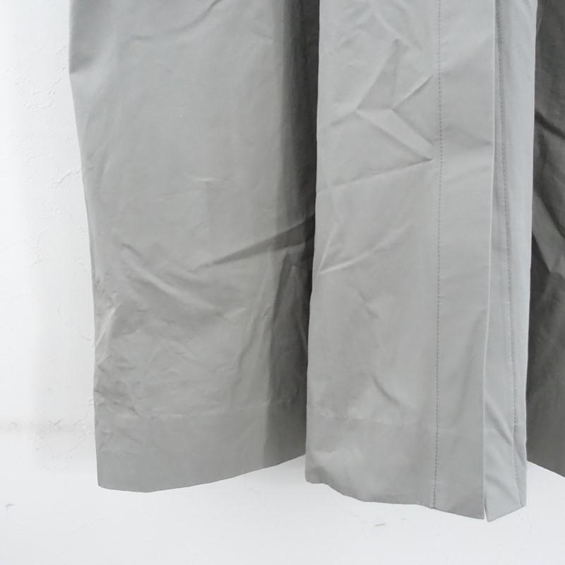 【定価4.7万】エバゴス ebagos *高密度サテン前開きワンピース*Lグレー長袖ロングスリーブ(33-2603-150)【80D62】の画像