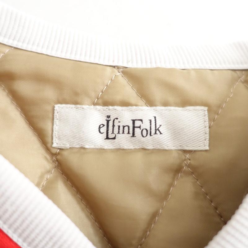 eLfinFolk エルフィンフォルク *プリント起毛コットン中綿ブルゾン*110 
